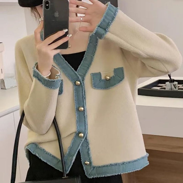 【outer】ドッキングニットカーデ　M18401