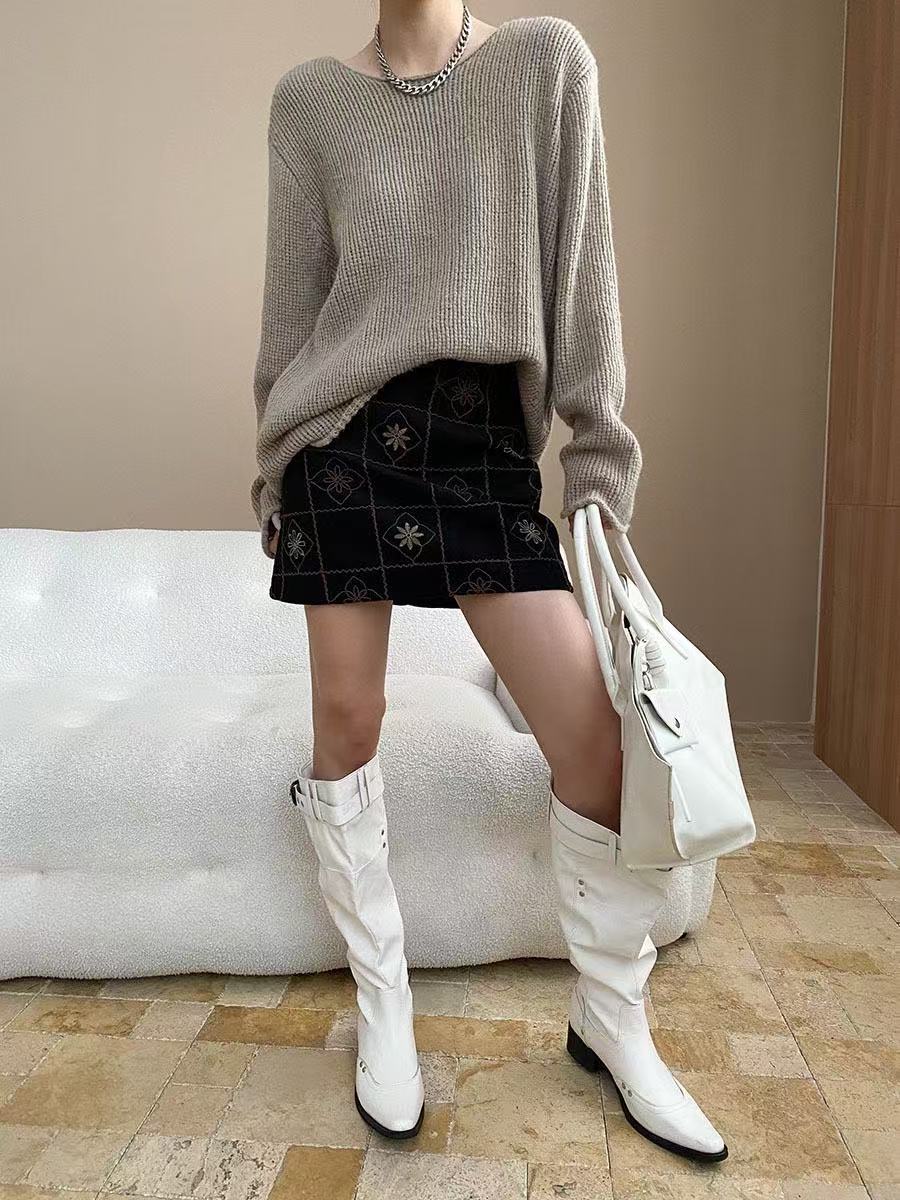 【tops】ニットトップス　K0659