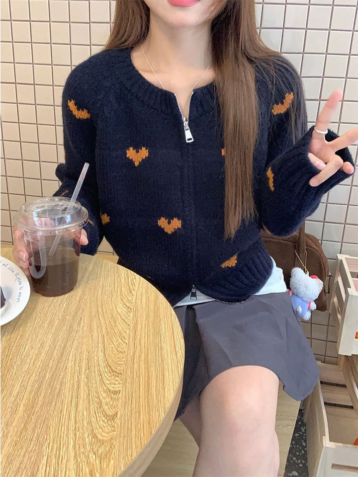 【outer】ファスナーニットカーデ　M26351
