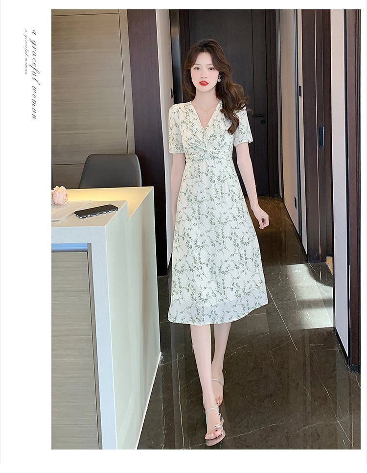 【dress】花柄ワンピース　M22275