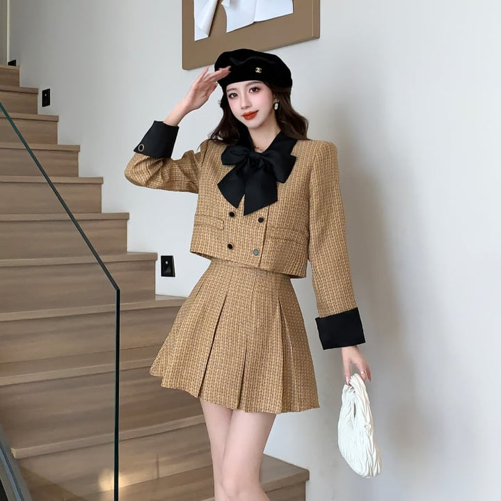 【set】ショートジャケット×スカートセット　M19337