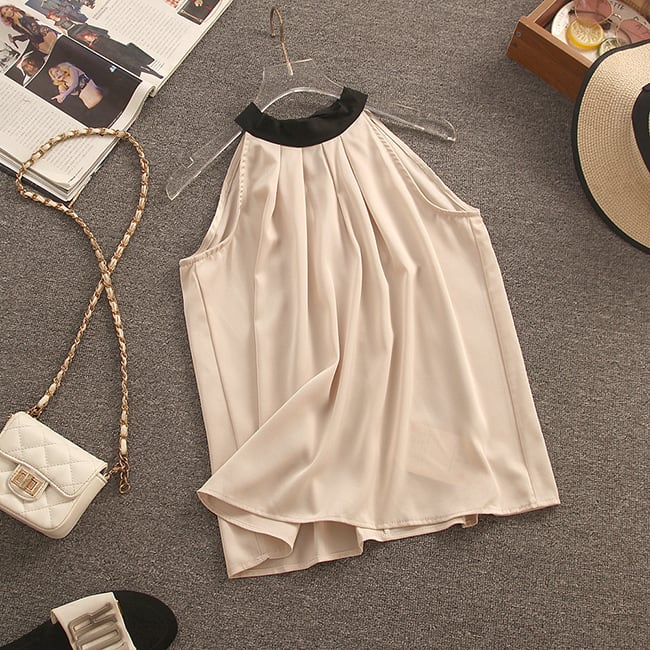 【set】細身効果抜群♪2点セットノースリーブトップス+スカート　M17118