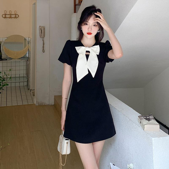 【dress】人気アイテム ! リボン付きデートワンピース　M17233