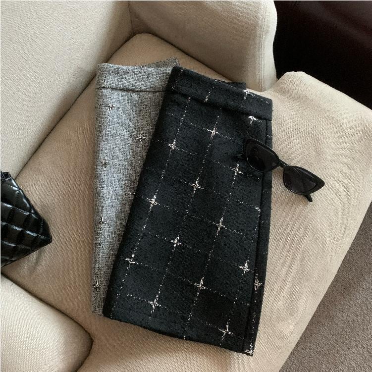 【bottoms】チェック柄スカート　M26615
