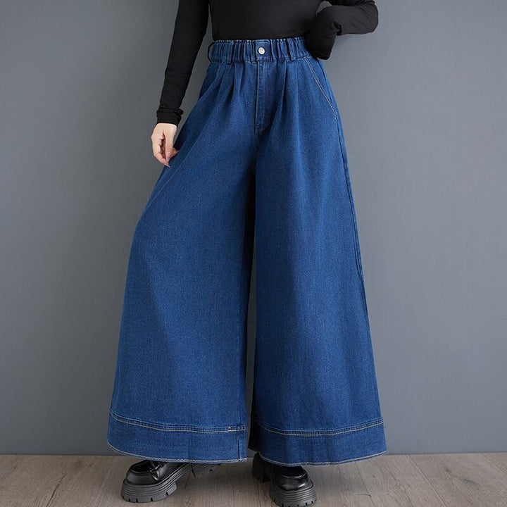 【bottoms】デニムワイドパンツ　M29432