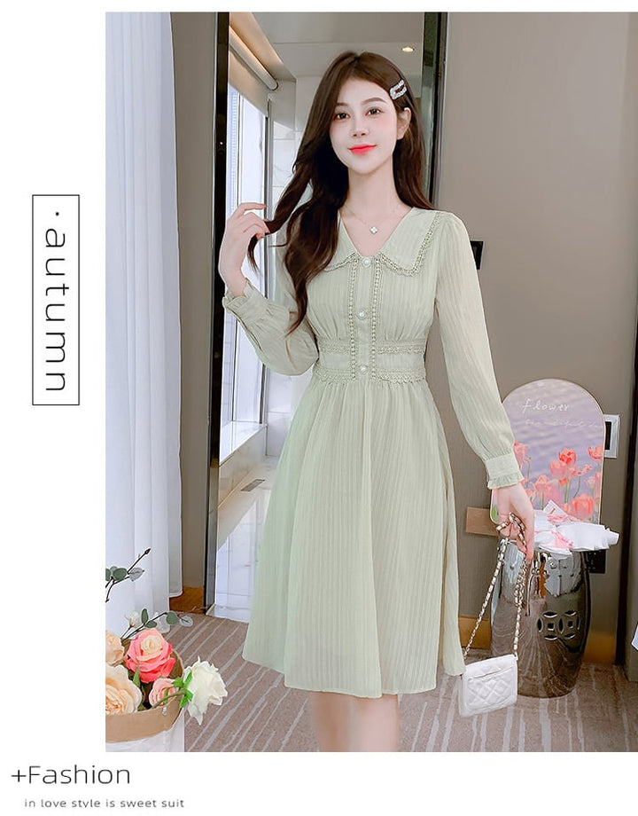 【dress】気質満点大人可愛いスウィートデートワンピース　M17644