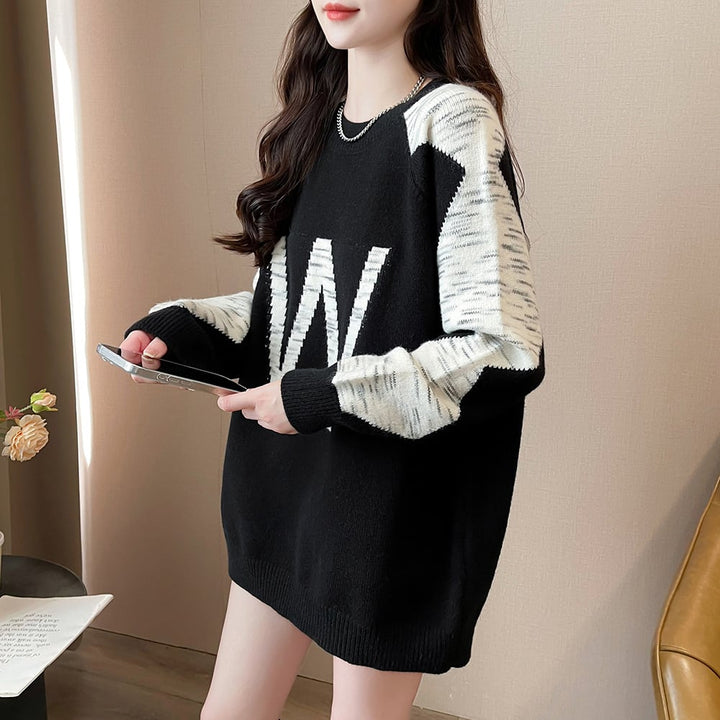 【tops】ジャカードニットセーター　M26572