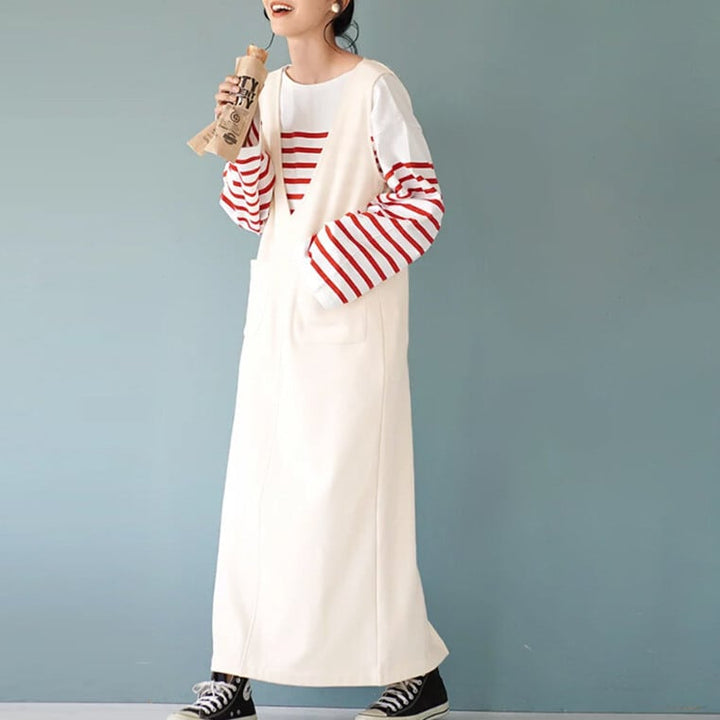 【dress】Vネックベストワンピース　M28037