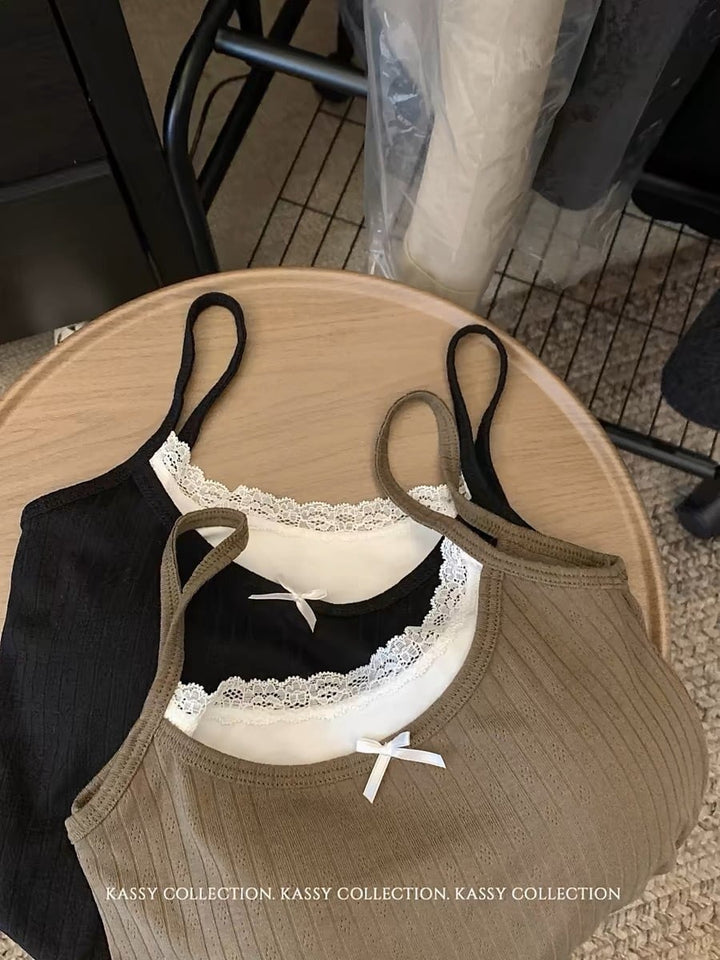 【tops】レース切り替えキャミソール　M29787