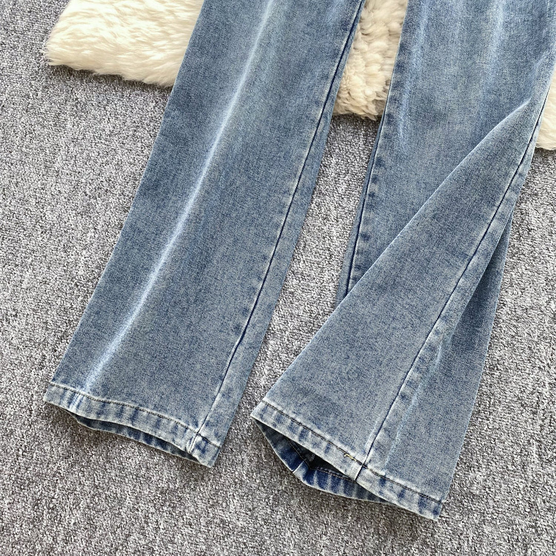 【set】シャツトップス×サロペットデニムパンツセット　M29710