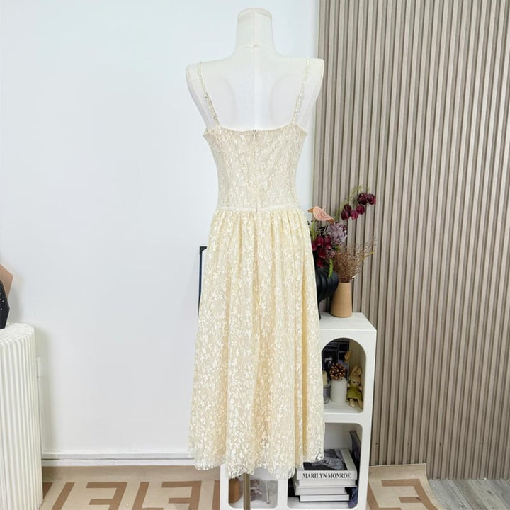 【dress】レースキャミワンピース Q7955