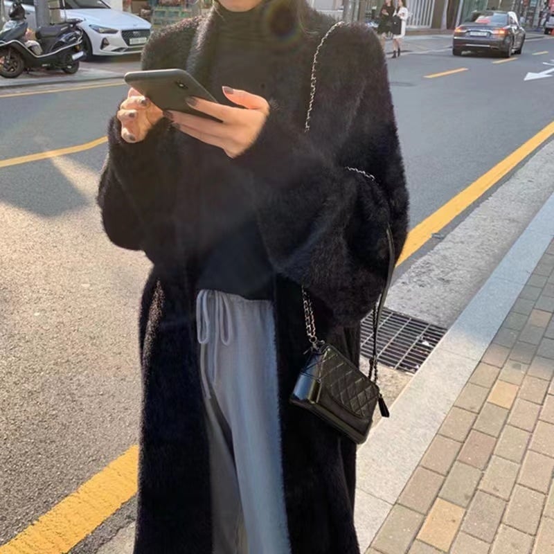 【outer】ロング丈ニットカーデ　M26868