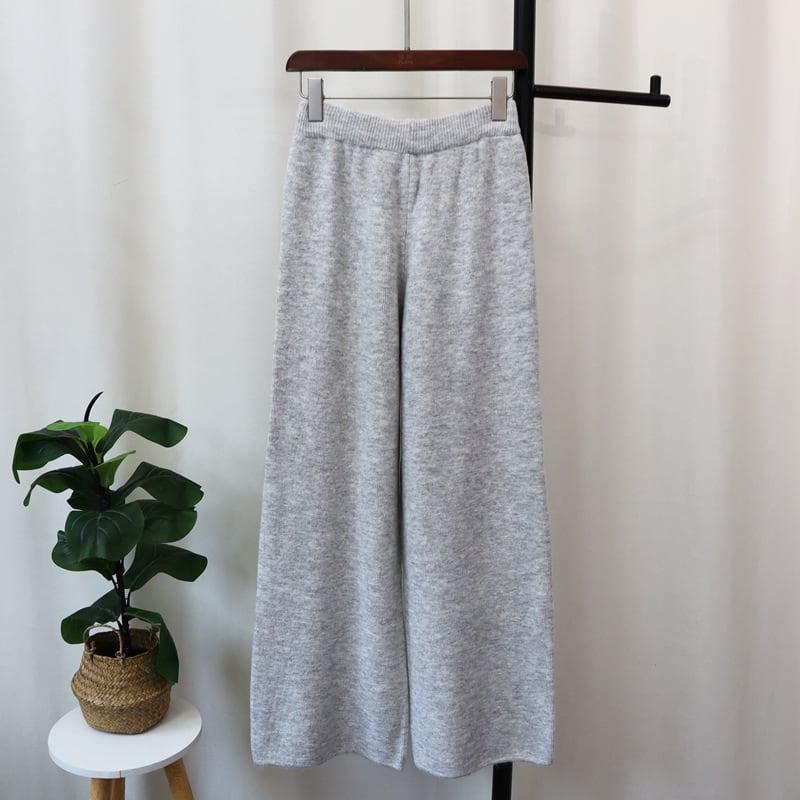 【set】ニットセーター+ワイドパンツセット　M26708
