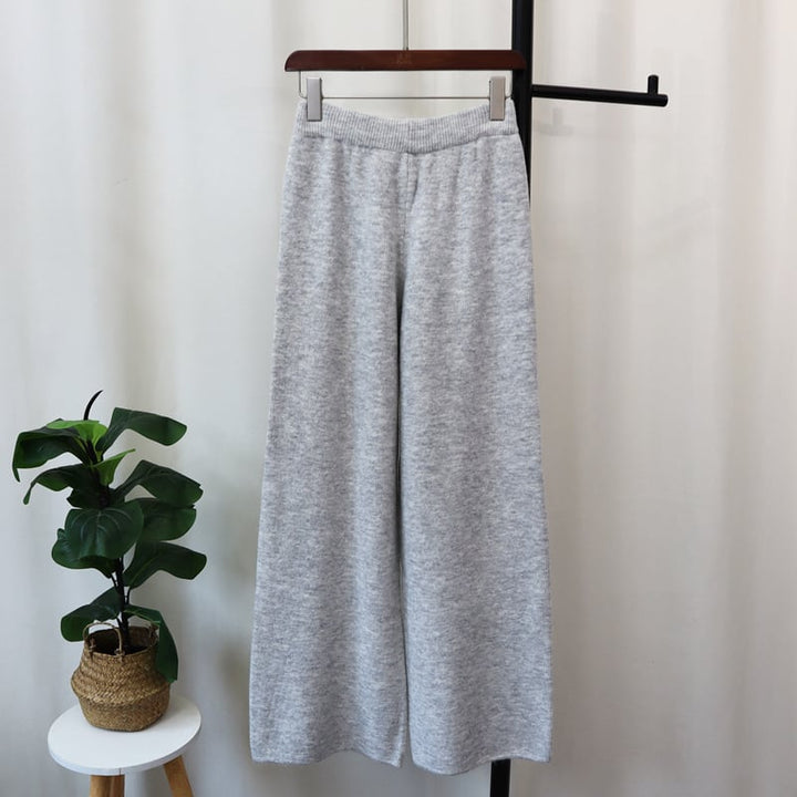 【set】ニットセーター+ワイドパンツセット　M26708