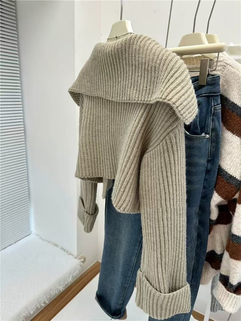 【outer】無地ニットカーデ　M26837