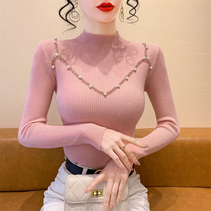 【tops】パールニットトップス　M27695