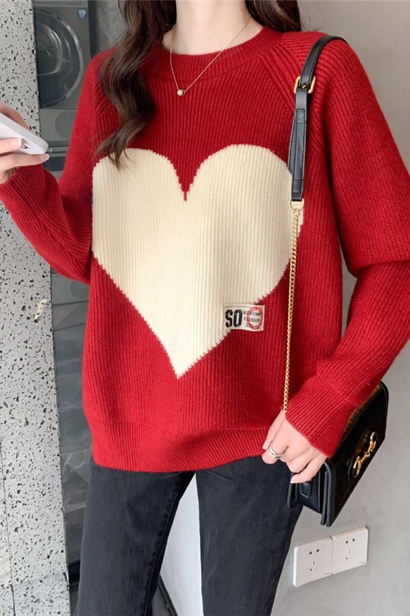 【tops】クルーネックニットセーター　M19186