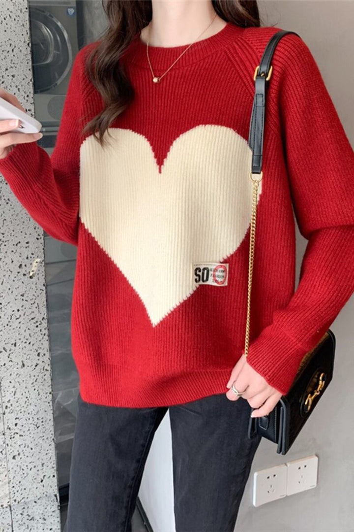 【tops】クルーネックニットセーター　M19186