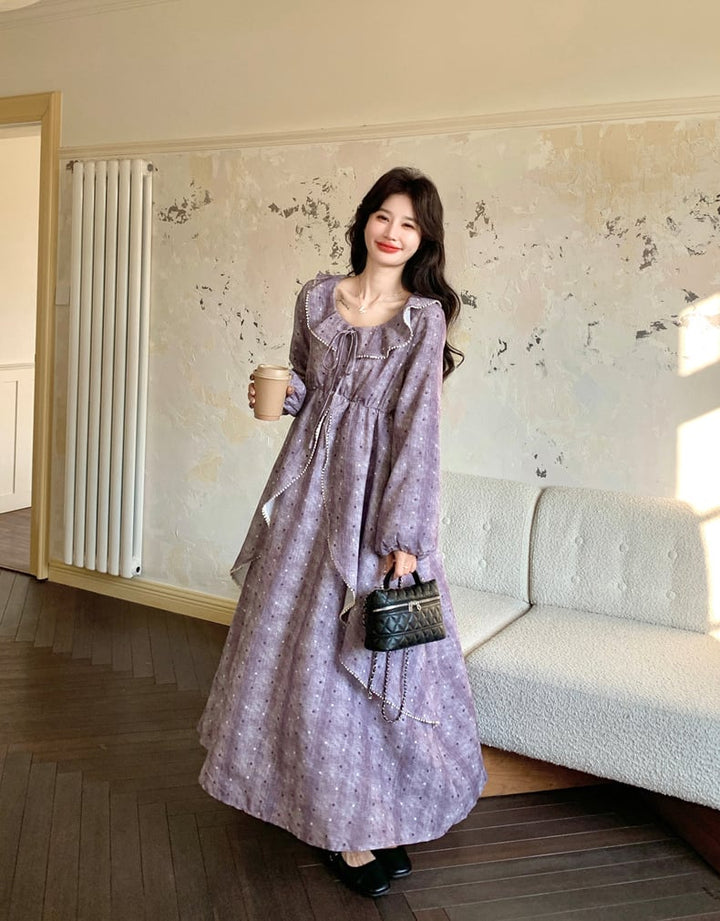 【dress】フレアロングワンピース Q8221