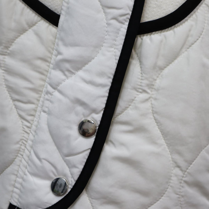 【outer】棉コートドッキングニットカーデ　M18260
