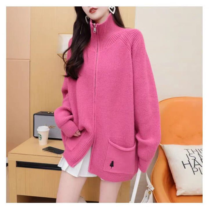 【outer】ファスナーニットカーデ　M27547