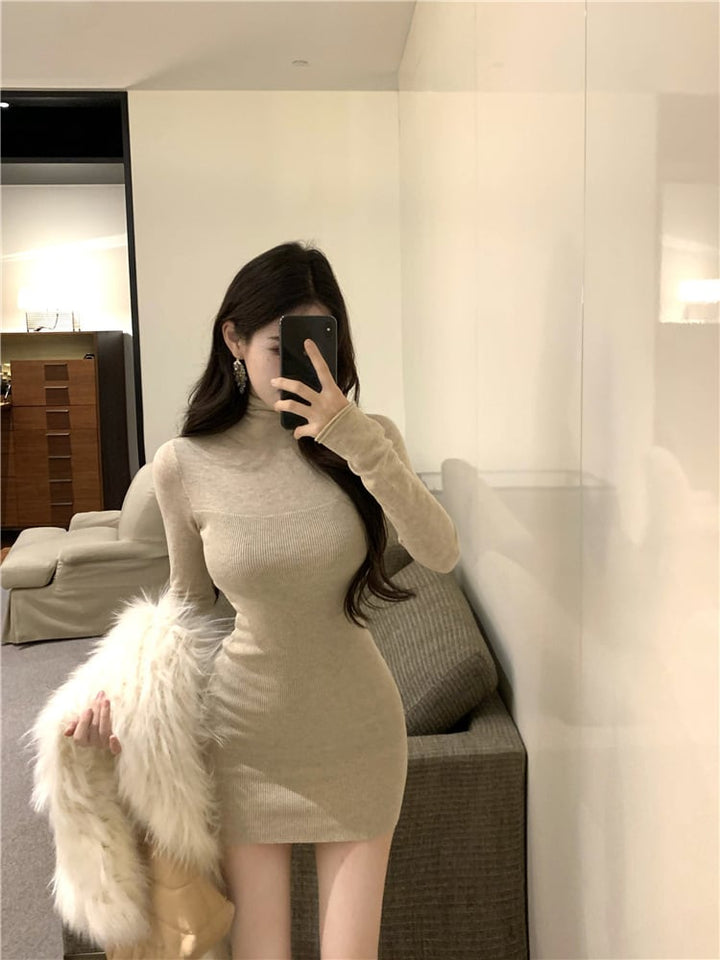 【dress】ハイネックニットワンピース　M28509