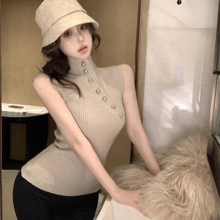 【tops】ノースリーブニットトップス　M28540