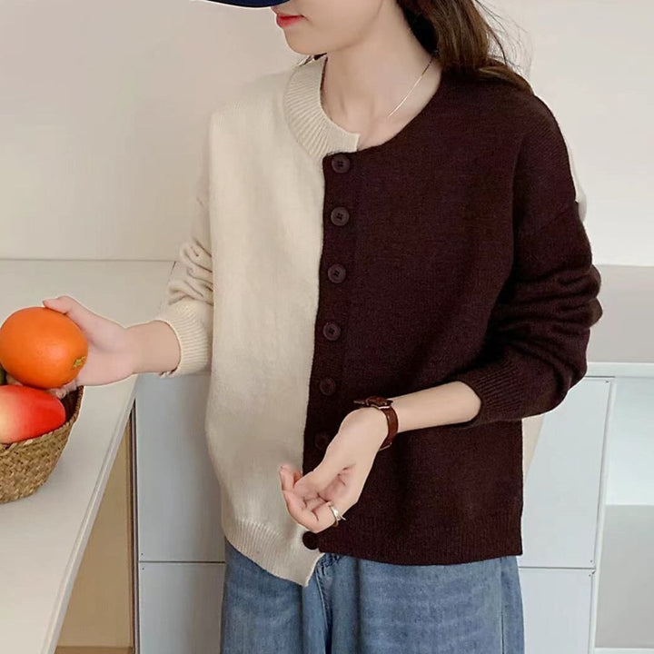 【outer】切り替えニットカーデ　M26736