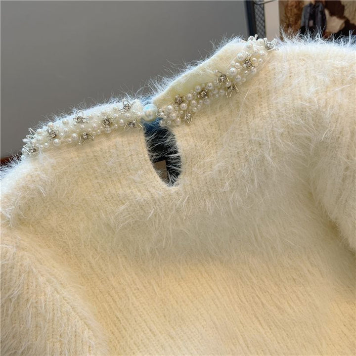 【tops】パールニットセーターアームカバー付き　M26419