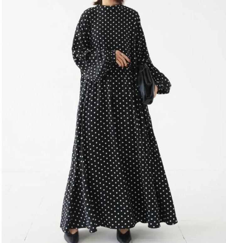 【dress】ドット柄カジュアルワンピース　M29612