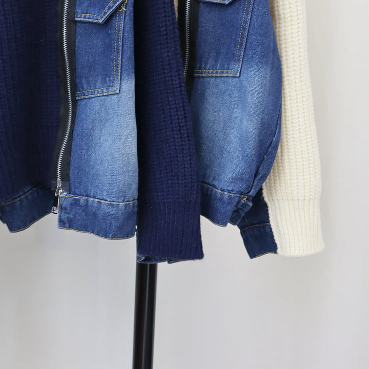 【outer】ドッキングニットカーデ　M21348