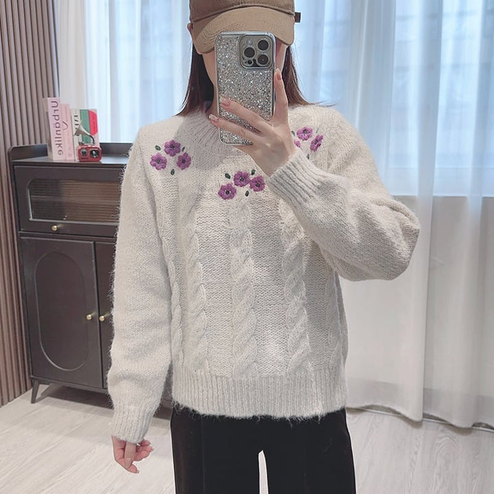 【tops】クルーネックニットセーター　M26773