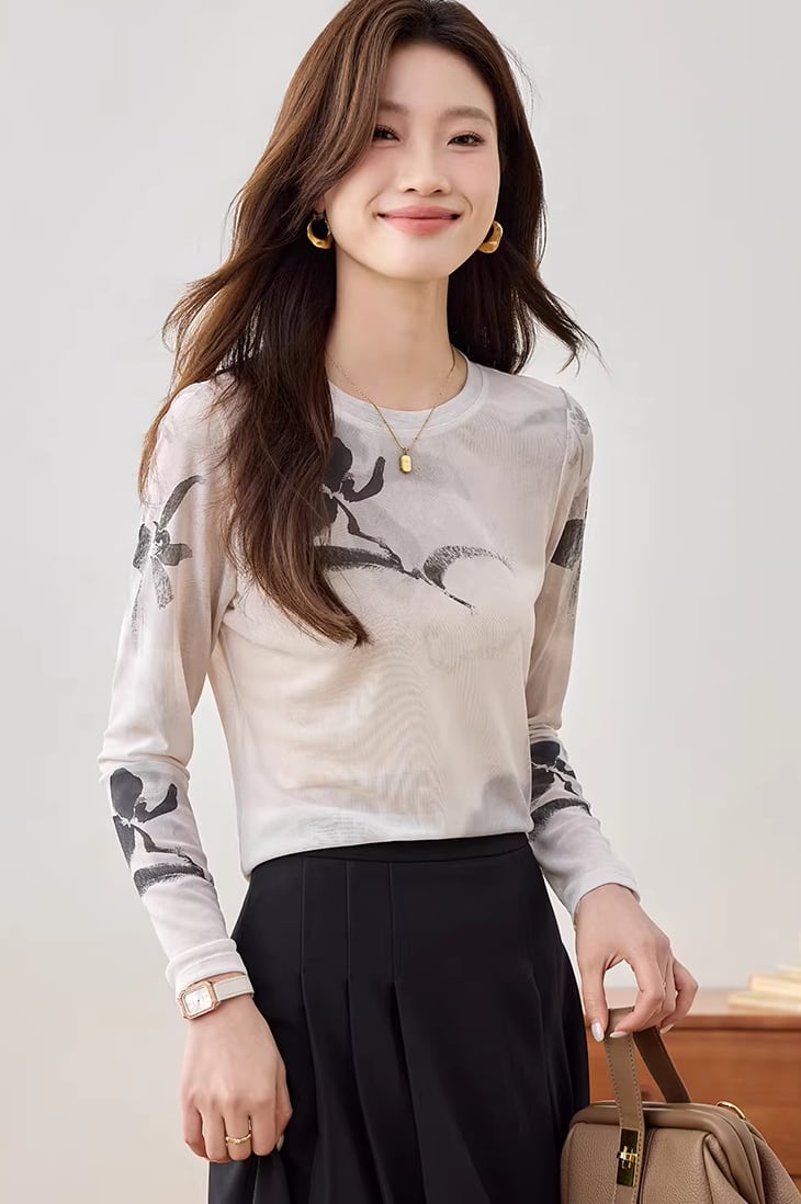 【tops】透け感トップス Q8230
