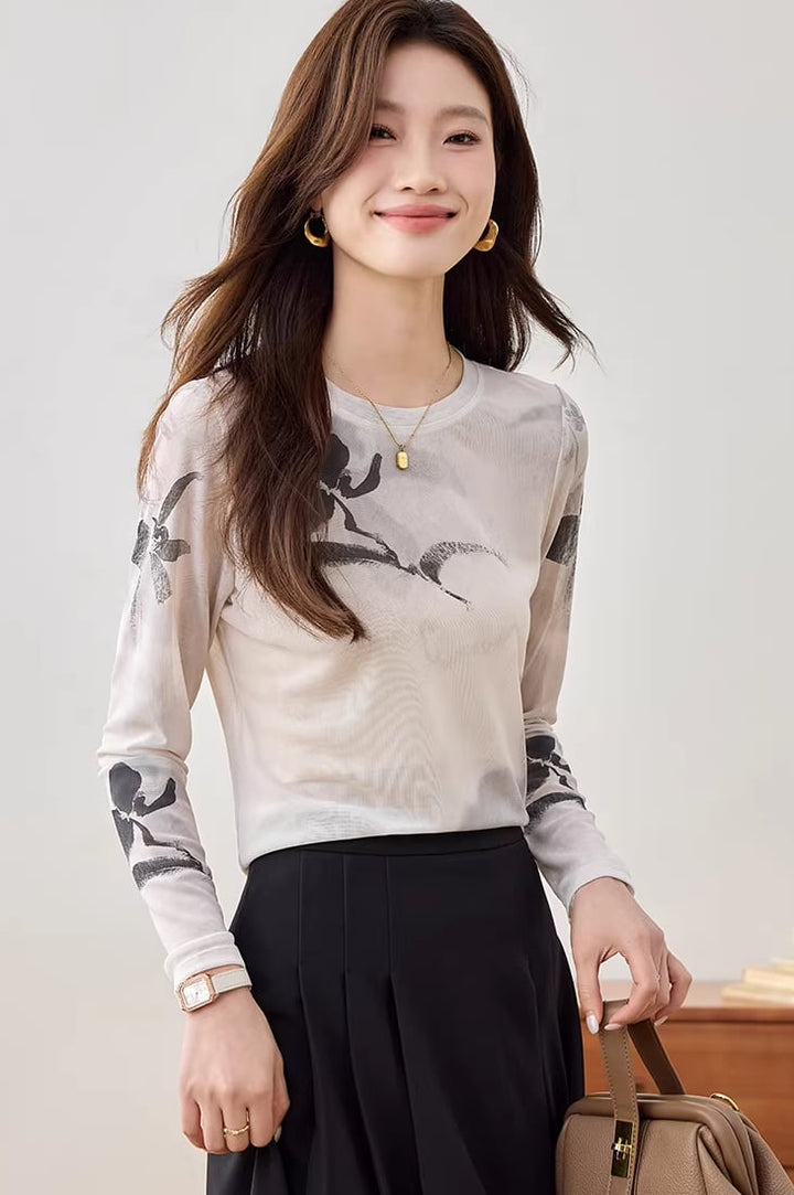 【tops】透け感トップス Q8230