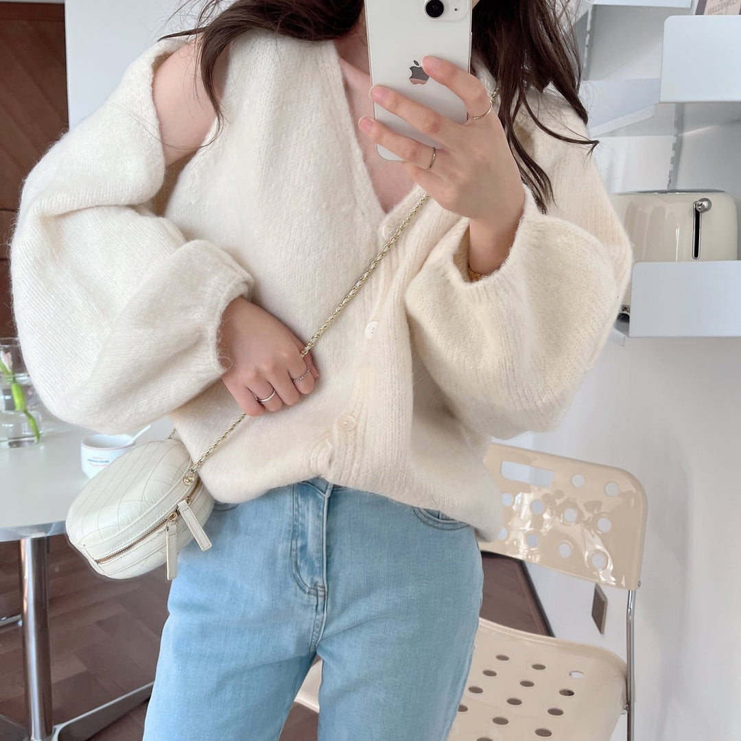 【set】ボレロカーデ×Vネックジレセット　M18177