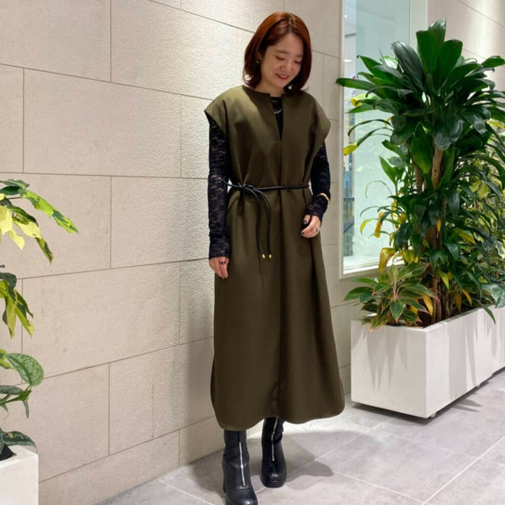 【dress】ベストワンピースベルト付き　M26368