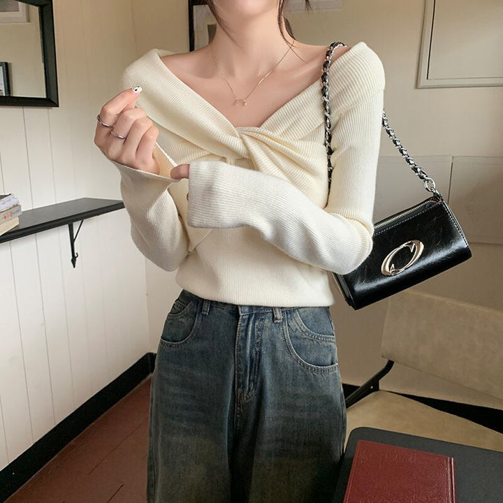 【tops】ニットトップス　M18834