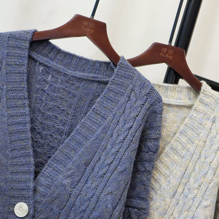 【outer】Vネックニットカーデ　M25702