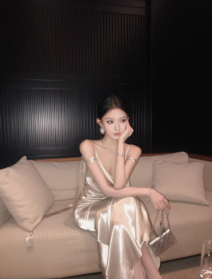【dress】レースドッキングマーメイドワンピース Q8395