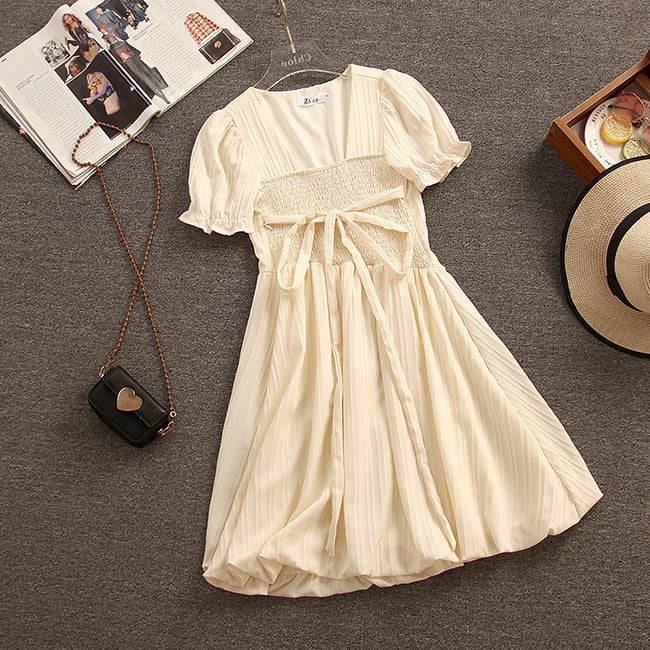 【dress】大人可愛い スウィートデートワンピース着瘦せ　M17204