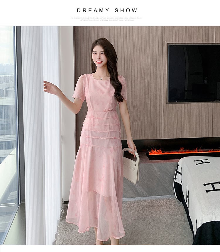 【dress】輝いて超人気 ! エレガント花柄ワンピース　M17441