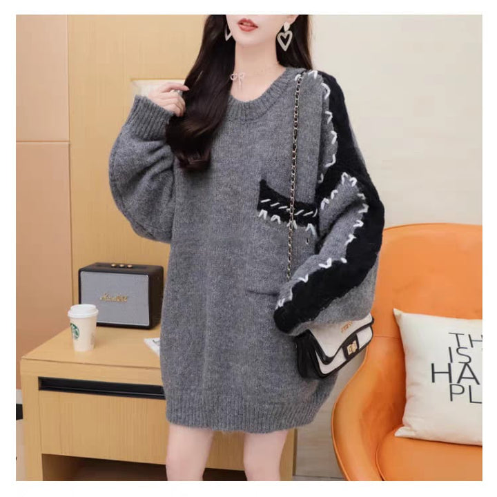【tops】クルーネックニットセーター　M27713