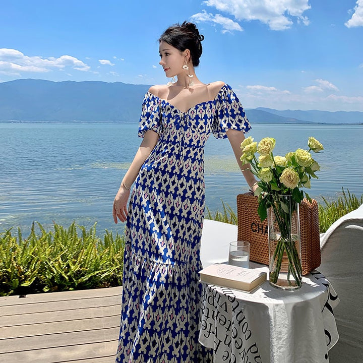 【dress】プリントワンピース　M25326