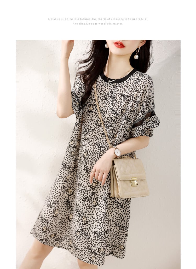 【dress】人気を独占中 カジュアル花柄ワンピースゆったり　M16860