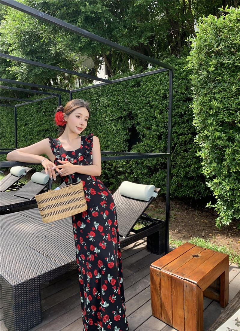 【dress】花柄ワンピース　M24907