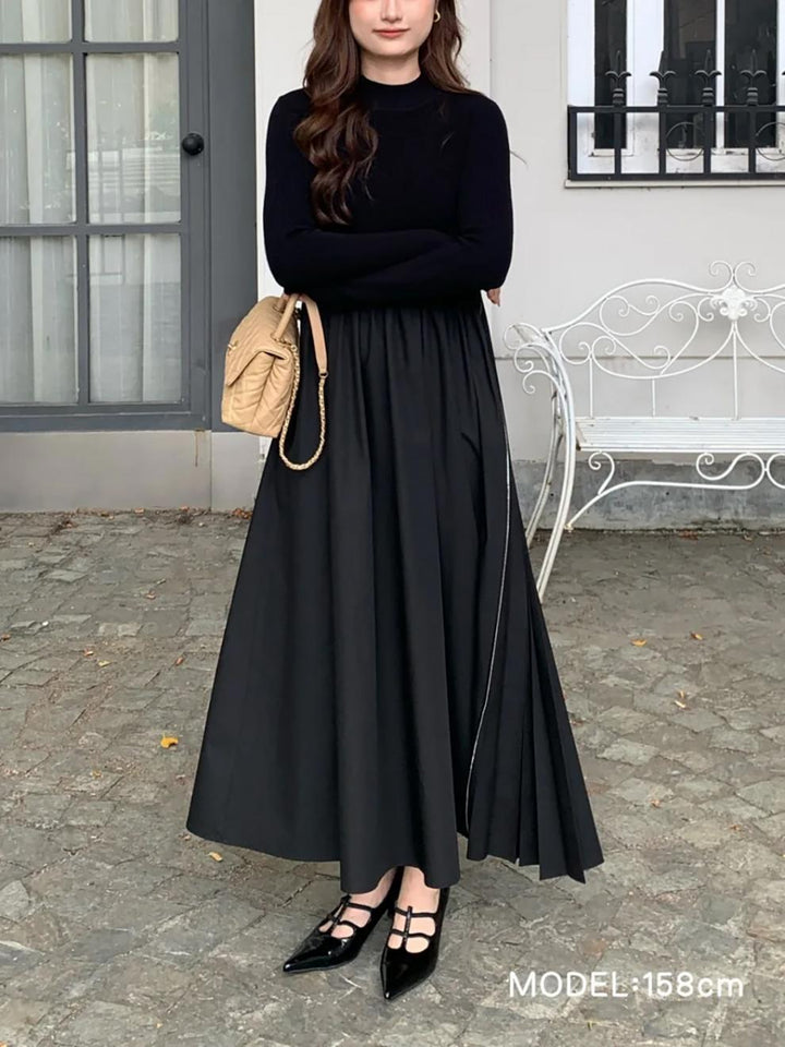 【dress】ニットドッキングワンピース　M28018