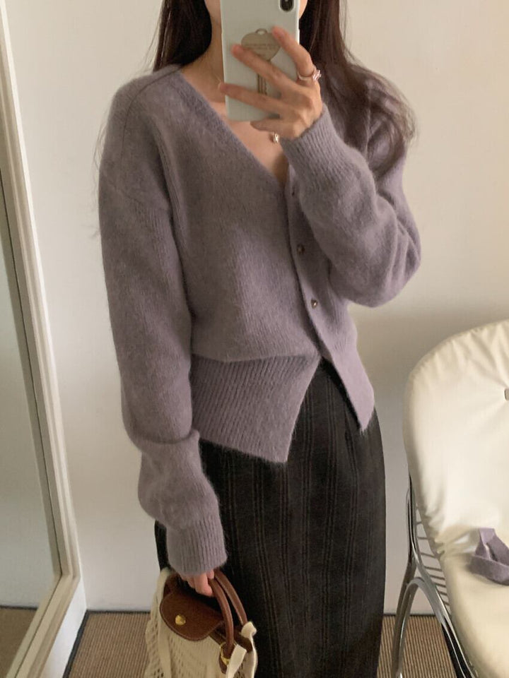 【outer】Vネックニットカーデ　M27492