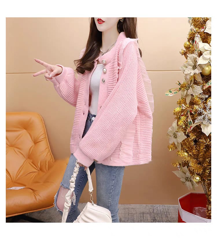 【dress】優しい雰囲気スウィート切り替えカーディガン　M17534