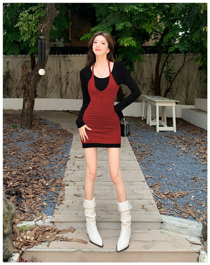 【dress】切り替えワンピース　M26584