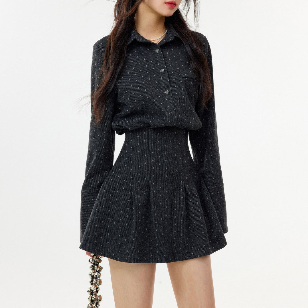 【dress】ドット柄ミニワンピース　N3483
